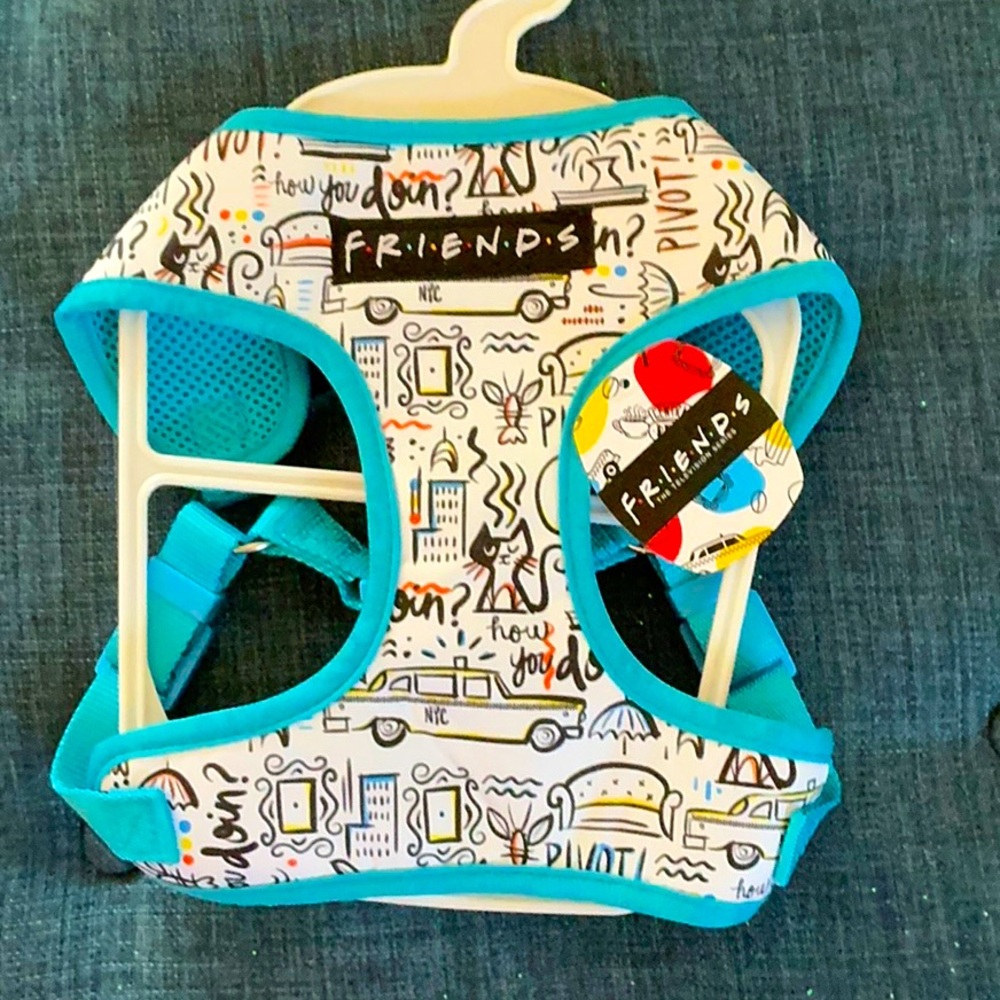 Blue City Doodle Dog Harness, No Pull, Machine Wash, Officially Licensed Merch